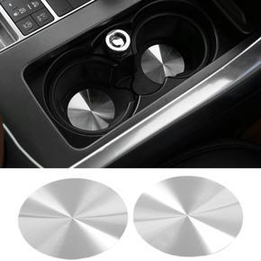 2Pcs galactic Car Stainless Steel Water Cup Slot Non-Slip Cup Coaster Universal Car Anti-Slip Mat Accessories