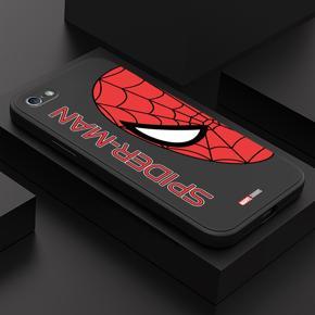 Hontinga for iPhone 5 / 5S / SE Back Cover Cartoon Spiderman Design Soft Phone Case Square Edge Liquid Silicone Cases