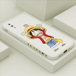 Hontinga for Vivo V9 Case Side Design Anime Cartoon Luffy Back Cover Soft Square Edge Pattern Liquid Silicone Trend Phone Cases