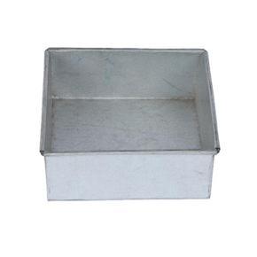Aluminium Square Shape Bread Mould/Cake Pan 6 Inch-  1 Piece Silver Color