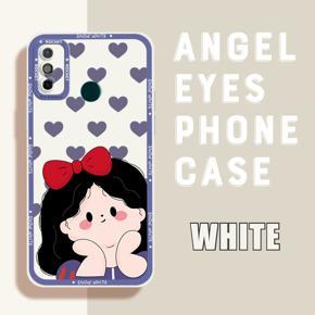 Hontinga for Tecno Spark 6 Go/Spark Go 2020/Spark Go 2021 Back Cover Cute Heart Girl Case Camera Protection Soft Silicone TPU Phone Cases