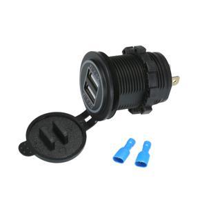 12V Dual USB Charger Socket Waterproof po-wer Outlet 5V/4.2A LED Indicator for Car RV Boat Marine Motorcycle