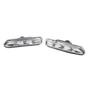 A Pair Full LED Strip Side Marker Light Front Fender Turn Signal Lamp a-ssembly Replacement Pair Replacement for BMW E46 Gray