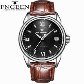 Fngeen Watches Men's Mechanical Watches Stainless Steel Clock Male Automatic Date Relogio Masculino
