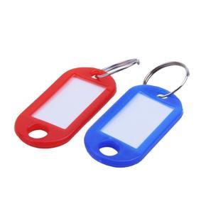 XHHDQES 64x Multi-colors Plastic Key Fob ID Tags Luggage ID Labels with Split Ring Keyring
