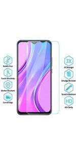 For Xiaomi Redmi 9 Tempered Glass Screen Protector 2.5D -Transparent