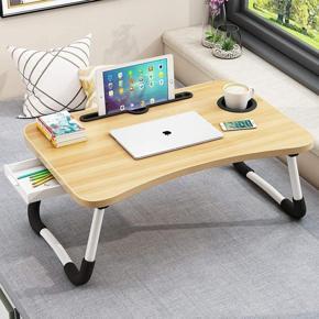 Laptop Desk Foldable Bed Table Portable Multi-Function Laptop Bed Tray Table with Storage Drawer and Cup Slot, Notebook Stand