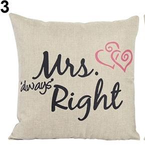 Cartoon Pattern Linen Throw Pillow Case Cushion Cover Christmas Theme Pillowcase