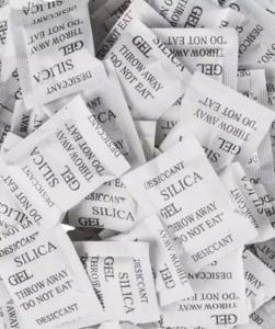 100 Packets (1 Gm Pack) Desiccant White Silica Gel