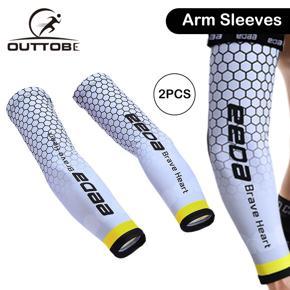 Outtobe 2PCS Arm Sleeves Sport Compression Arm Sleeve Skin Protection UV Protection Cooling Sleeves