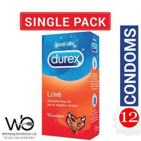 Durex - Love Condom - Single Large Pack - 12x1=12pcs