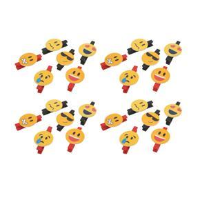 Himeng La 24pcs Cartoon Wooden Clip Smile Face Safe Eco Friendly Photo Hanging Clips Paper for Information