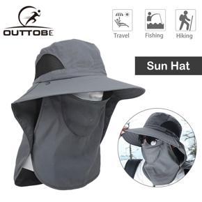 Outtobe Sun Hats Sunscreen Fishing Hat Cap Summer Sun Hats UV Protection Face Flap 360°Ma-sk Headband Neck Cover Outdoor Sports Fishing Hiking Men Women Sunscreen Hat with Removable Neck Face Flap Cov