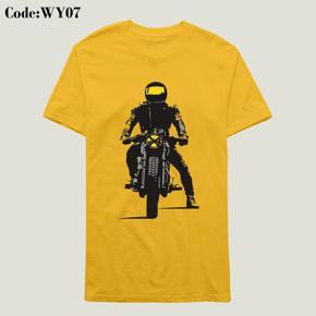 hunda man yellow Half Sleeve T-Shirt For Men'