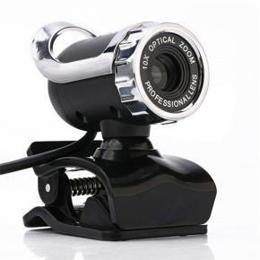 Computer HD Video USB Camera Built-in Microphone Webcam Camera Web Cam - Black Silver