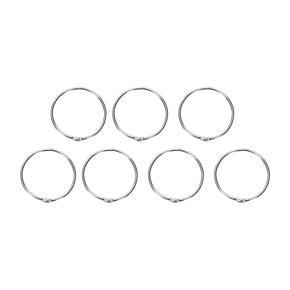 7 Pcs Metal 3.3 inch Loose Leaf Rings Binder Key rings for Scrapbooking Book