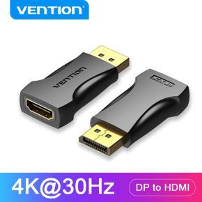 Vention DP to HDMI Adapter 4K30Hz Display Port Male to HDMI Female Converter for PC Laptop Projector DisplayPort to HDMI Adapter