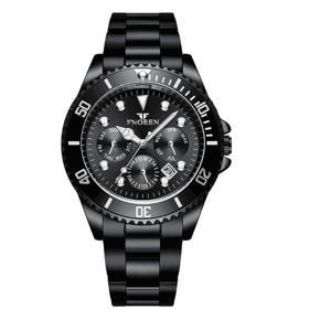 Fngeen Calendar Mens Watches Stainless Sports Waterproof Quartz Watch Relogio Masculino