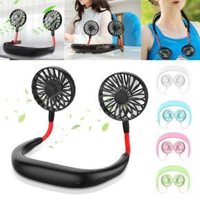 USB Rechargeable neck hanging Fan  03 step speed Gears// Kitchen Fan // Sports Fan