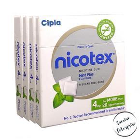 Cipla Nicotex 4 Mg Mint Plus Chewing Gum 4Box