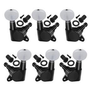 3R3L Guitar Tuning Pegs Sealed String Locking Tuners Machine Heads with Pearl White Button for Electric Acoustic Guitar