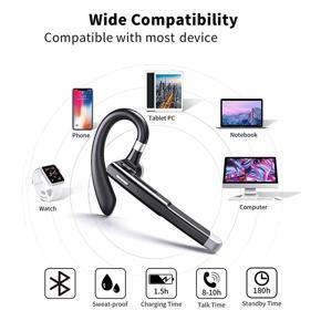 Wireless Headphones With Microphone-1 x Bluetooth Headset-Black