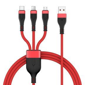 4Ft 100W Fast Charge Laptop Cable for Android Ios Type-C Phone Multifunctional 3 in 1 Data Charging Cable