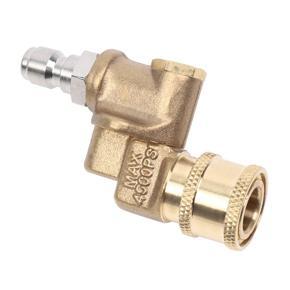 ARELENE 2X Quick Connecting Pivoting Coupler 180 Degree with 5 Angles and Safety Lock for Pressure Washer Spray Nozzle