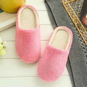 Fashionable and simple household winter slippers Anti-skid Autumn Winter Pure Color Soft Warm Slipper Home Lovely Design Suitable for Valentine's Day gifts