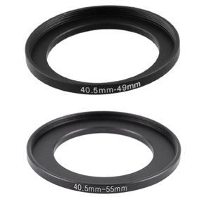 BRADOO- 2Pcs Replacement Camera Metal Filter Step Up Ring Adapter - 40.5Mm-55Mm & 40.5Mm-49Mm