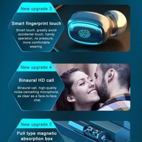 DASI Noise Reduction TWS Wireless Bluetooth Earphones Touch Control Headphones Waterproof Sport 8D Hifi Surround Headset Stereo In Ear Bluetooth Earbuds with LED Charing Case