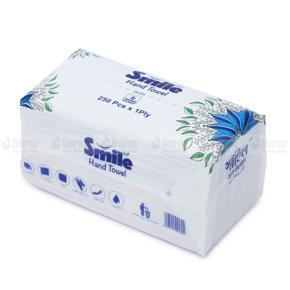 Hand Towel Tissue (Perfumed White)-250pcs ×1 ply Smile Tissue