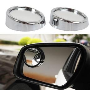 3R 012 2pcs Car Blind Spot Dead Zone Rear View Round Convex Mirror