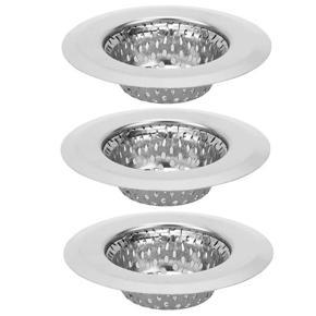 3Pcs Stainless Steel Kitchen Sink Filter Bathroom Sewer Portable Strainers
