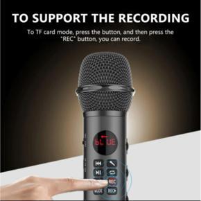 Wireless Karaoke Microphone Handheld Bluetooth Speaker Singing Recordng Microphone High Volume Long Battery Life
