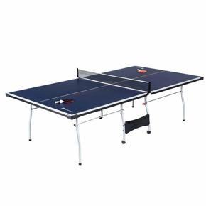 MD Sports Official Size 15mm 4 Piece Indoor Table Tennis, Accessories Included, Blue/White