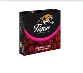 Tiger Condom - Ultra Thin Condoms Rose Flavour - Combo Pack - 1 Pac x3=3 pcs