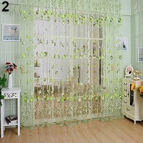 Romantic Floral Tulle Voile Room Divider Door Window Curtain Drape Panel Sheer