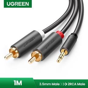 Ugreen RCA 3.5mm Jack Cable 2 RCA Male to 3.5 mm Male Audio Cable 1M 2M 3M Aux Cable for Home Theater Headphone PC
