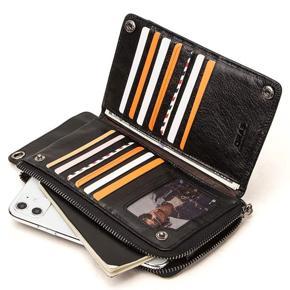 ORAS Premium Leather Long Multi-function Wallet for Men