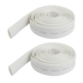 XHHDQES 2X Ratio 2:1 10mm Dia White Polyolefin Heat Shrinkable Tube 4M Long