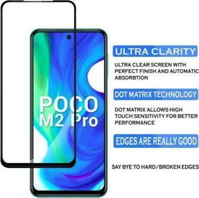 Tempered Glass Screen Protector 6D/9D/11D for Xiaomi Poco M2 Pro- Black