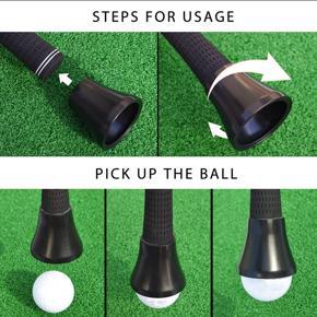 golf ball retriever for putter-4 x golf ball picker-Black