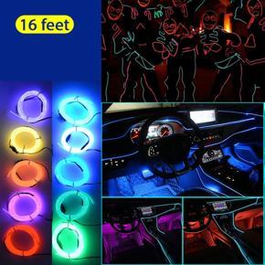 LED EL Strip Light 16 feet Car Interior Decoration Strips Neon for Party Bar Christmas Halloween Decorative lights - Strip Light