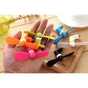 M.M Store Summer Mini Mute OTG Micro Mobile Phone for Samsung Android OTG phone For Xiaomi Huawei Andriod Phones Random Color Air Cooling Fan for Android Silent Comfortable Wind