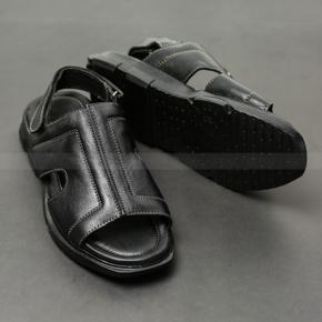 for Leather Slipper Sandal for Men XS-16 Black
