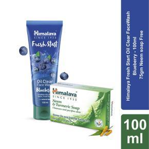 Buy Himalaya Fresh Start Oil Clear Face Wash Blueberry - 100ml get 75gm Neem soap Free