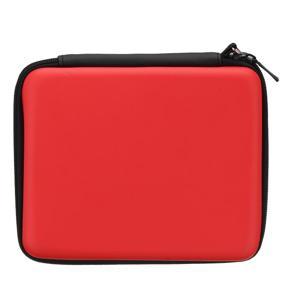 For Nintendo 2DS EVA Hard Carrying Case Handle Bag Cover with Mesh Pocket +Strap - gules