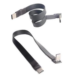 2Pcs USB 3.1 Type C to Type C Extension Cable Adapter FPC FPV Ribbon Flat USB C Cable 3A 10Gbps Shielding, 20cm & 30cm