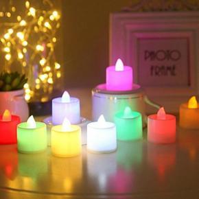 Decorative LED Candles Lamp 6 Pcs- Multi Color-To see product video please click